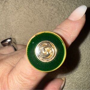 Gucci Green and Gold Ring